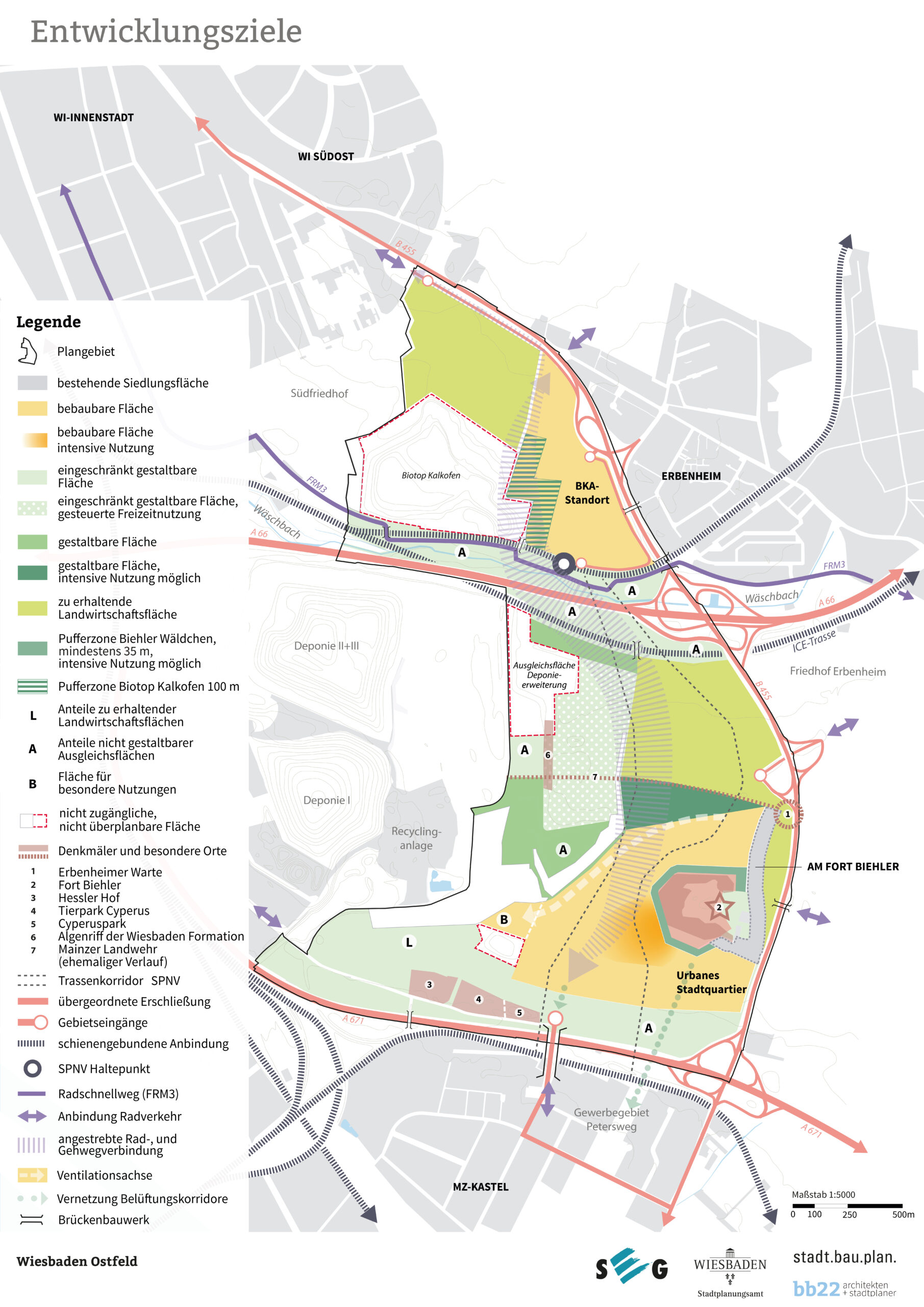Wiesbaden, Ostfeld Stadtbauplan
