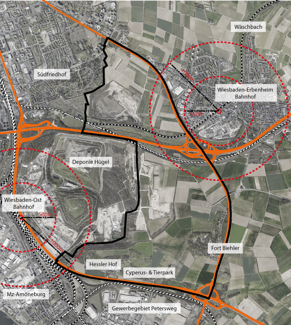 Wiesbaden, Ostfeld Stadtbauplan